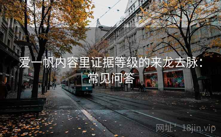 爱一帆内容里证据等级的来龙去脉：常见问答