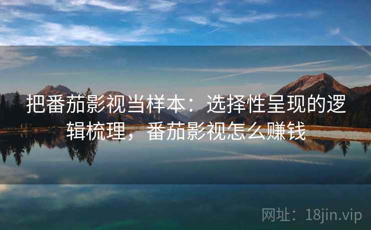 把番茄影视当样本：选择性呈现的逻辑梳理，番茄影视怎么赚钱