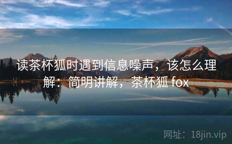读茶杯狐时遇到信息噪声，该怎么理解：简明讲解，茶杯狐 fox