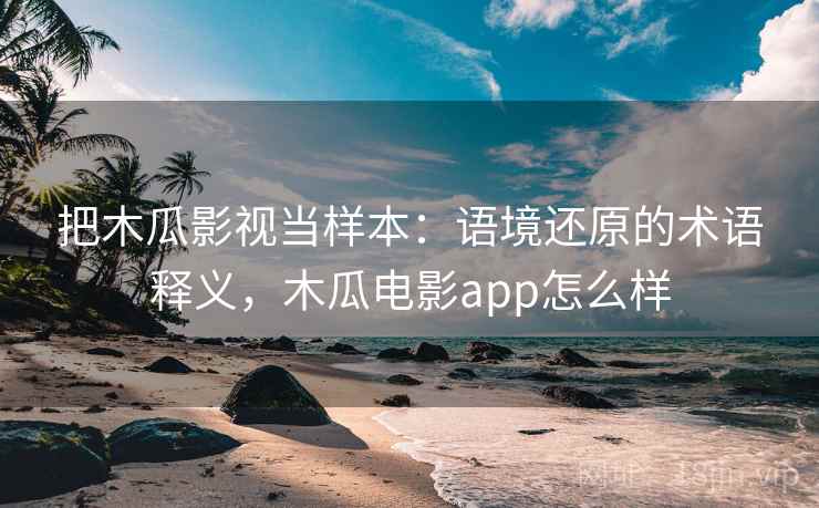 把木瓜影视当样本：语境还原的术语释义，木瓜电影app怎么样